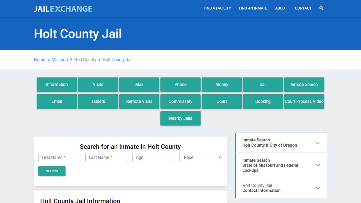 Holt County Jail Roster Lookup, MO, Inmate Search - Jail Exchange